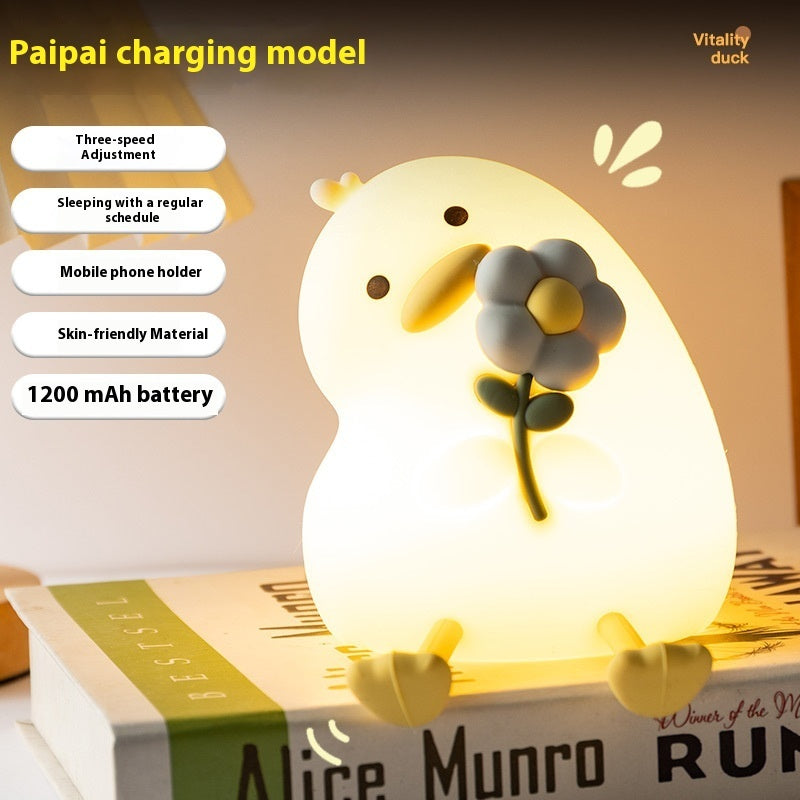 Vitality Duck Night Light PP-D03 | 1200mAh | Healing Soft Light | Phone Stand | USB Rechargeable