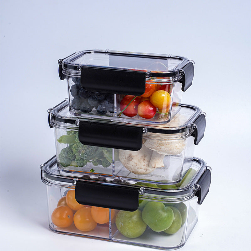 Airtight Square Food Storage Box with Lid – Clear Fresh-Keeping Container with Silicone Seal (450ml / 800ml / 1100ml)