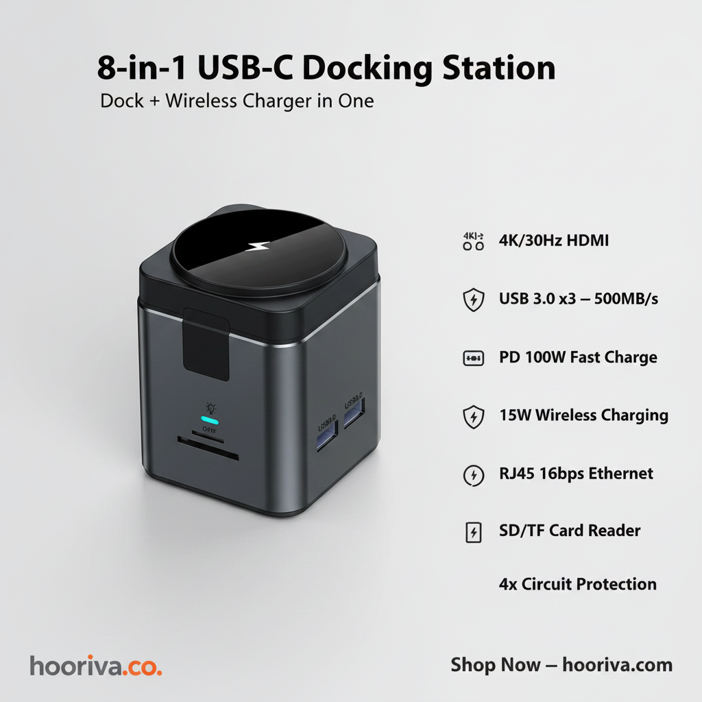 8-in-1 USB-C Docking Station Facebook Ad - Clean