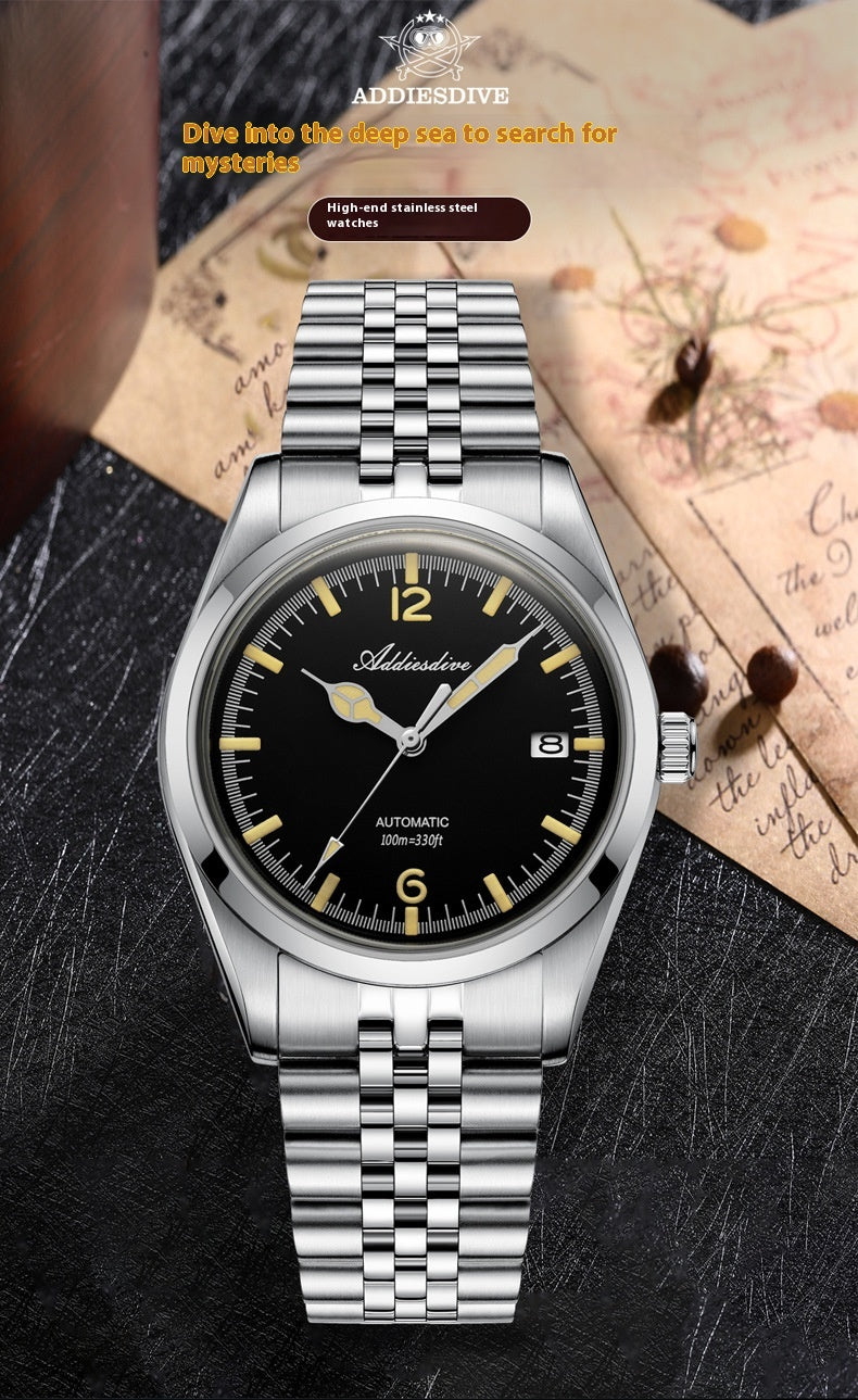 316L Stainless Steel Automatic Mechanical Watch – Business Style | Hooriva