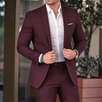 Men’s Slim-Fit Formal Suit Set – Jacket & Trousers | Banquet, Wedding & Business | S–5XL