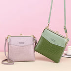 Women's Alligator Pattern Crossbody Bag – Retro PU Leather Shoulder Phone Bag
