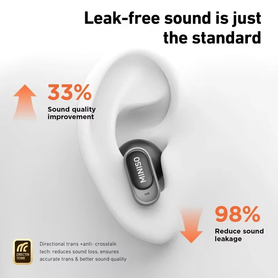 AI Translation Wireless Ear-Clip Earbuds – Noise Cancelling, Waterproof & Sport
