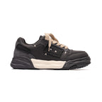 Men's Casual Versatile Patch Leather Vintage Shoes – Wear-Resistant | Black & Khaki | EU 36–44 | Hooriva