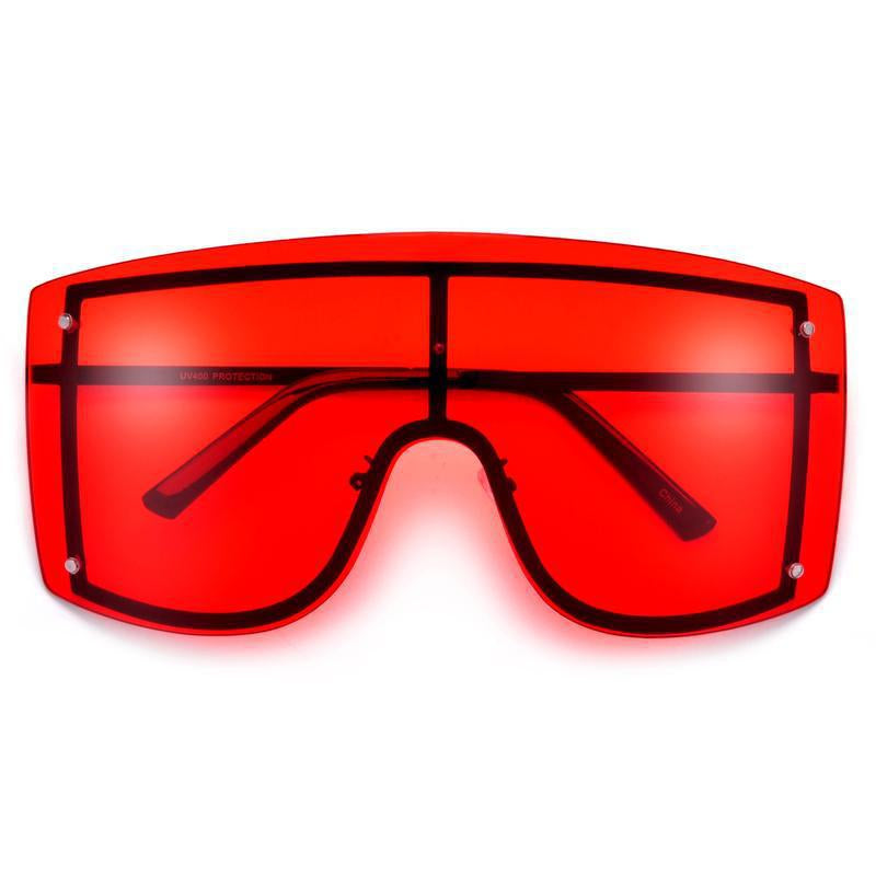 Women Square Polarized Glass Lens Sunglasses