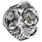 IK6806 Armor Tourbillon Mechanical Watch for Men | Black & Silver Case