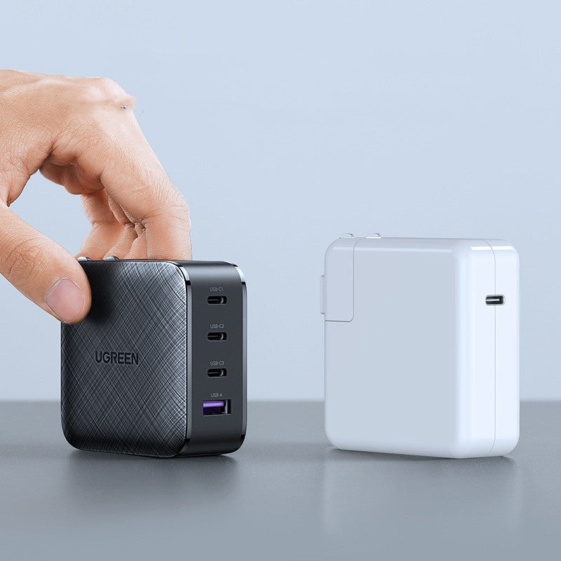65W GaN 4-Port Charger – USB-C PD Fast Charging for Laptops, Phones & Tablets | Foldable Plug