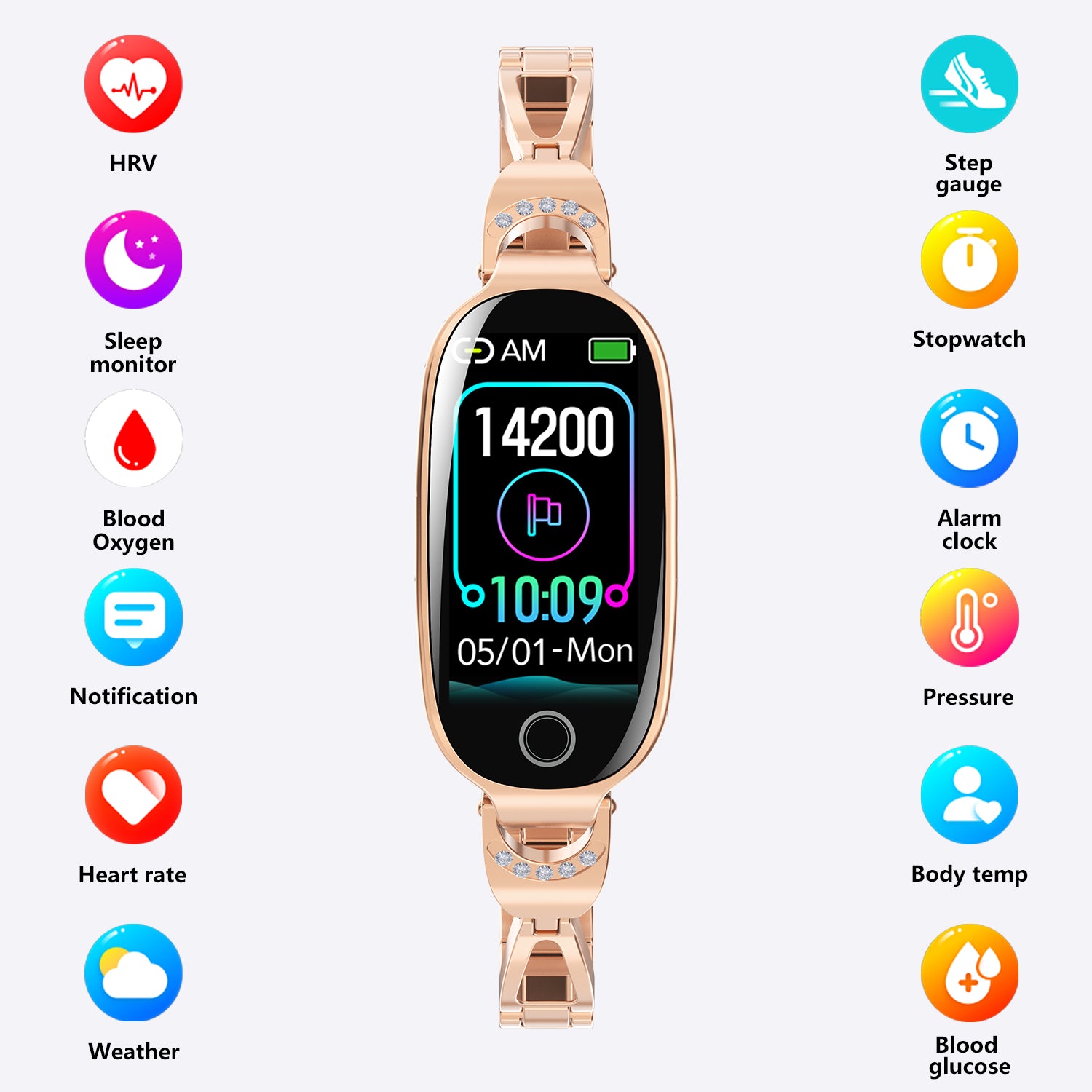 Women's Smartwatch – Heart Rate, Menstrual Cycle & Health Tracker