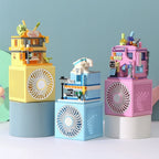 Street View Building Blocks Fan Toy | USB, 3-Speed, 36dB Quiet | HOORIVA