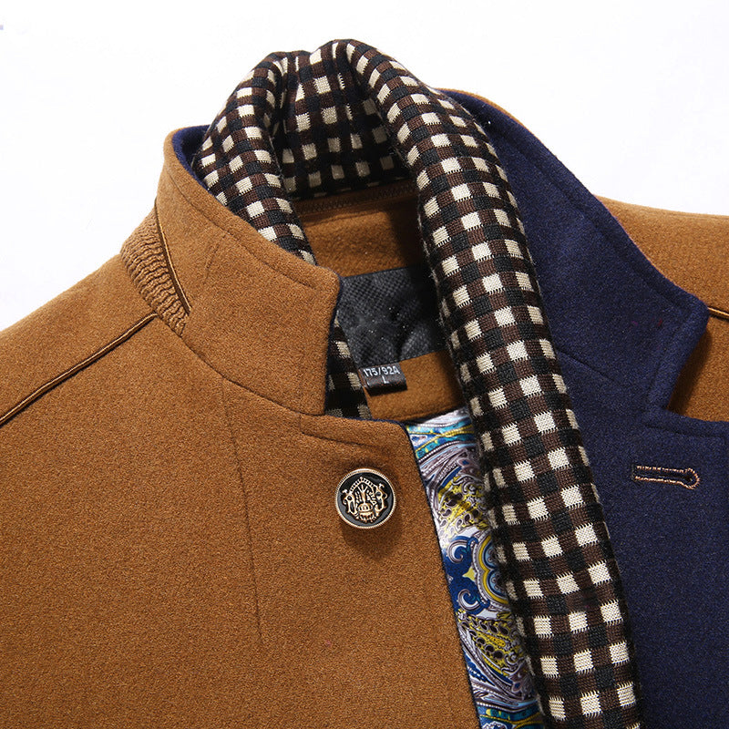 Men's Wool Blend Overcoat | 50% Wool, Double Collar, 3 Colours, S-4XL, Autumn