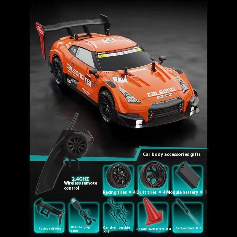 RC 4WD Drift Car 1:14 Scale - 2.4G Remote Control Racing Car with LED Lights & Rechargeable Battery