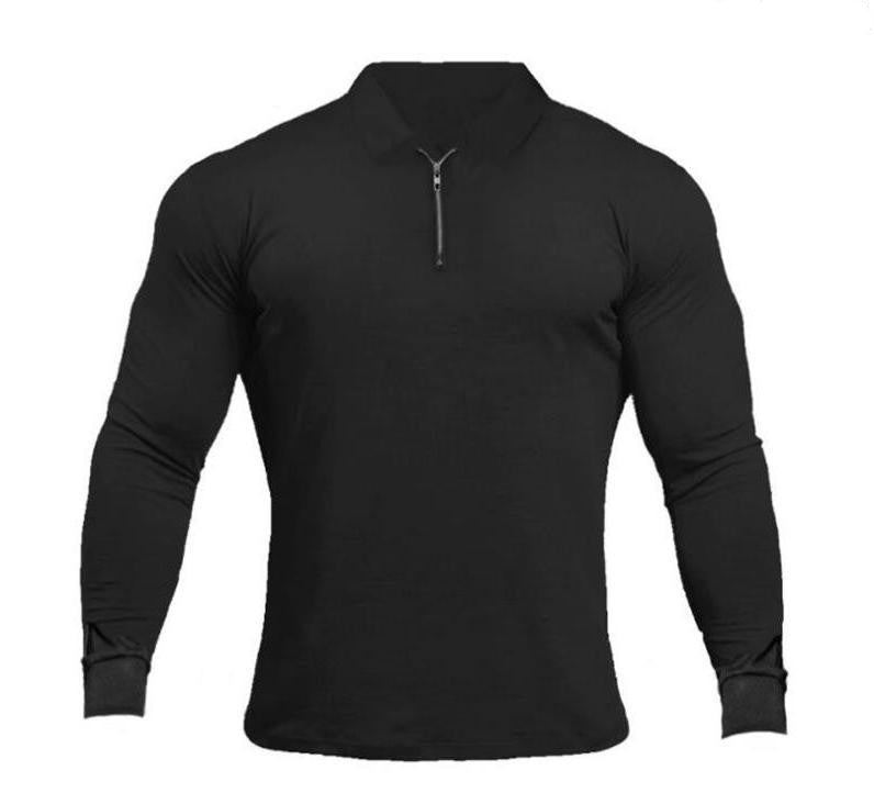 Men's Long Sleeve Polo Shirt | Classic Fit Cotton Tee
