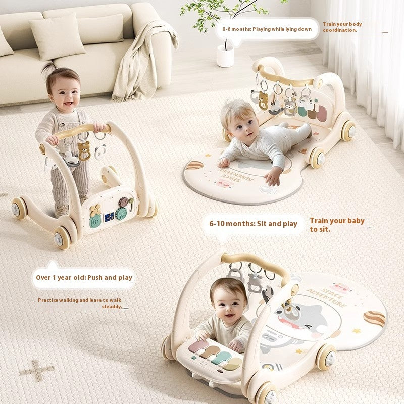 Baby Shark Gym Pedal Piano & Walker Toy | Sensory Activity Centre for Infants 0-3 Years