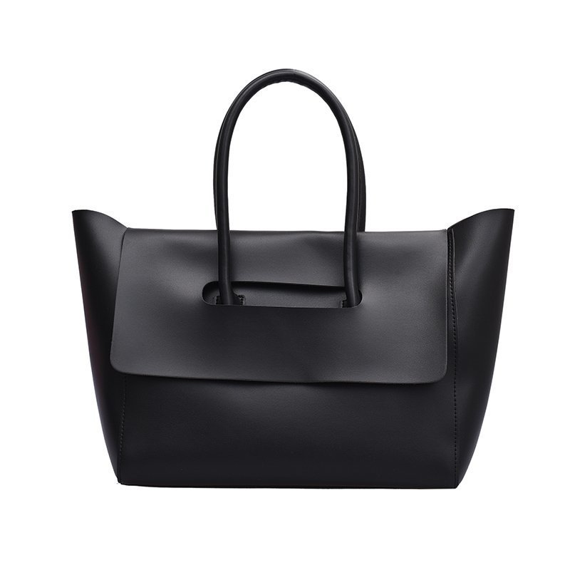 Women's Retro PU Leather Tote Bag – Large Capacity Shoulder Handbag