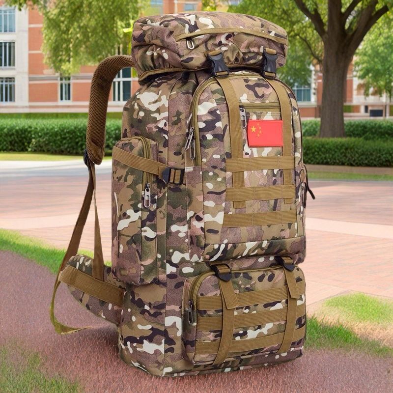 110L Tactical Camouflage Hiking & Camping Backpack – Air-Cushion Strap Outdoor Rucksack in 6 Camo Styles