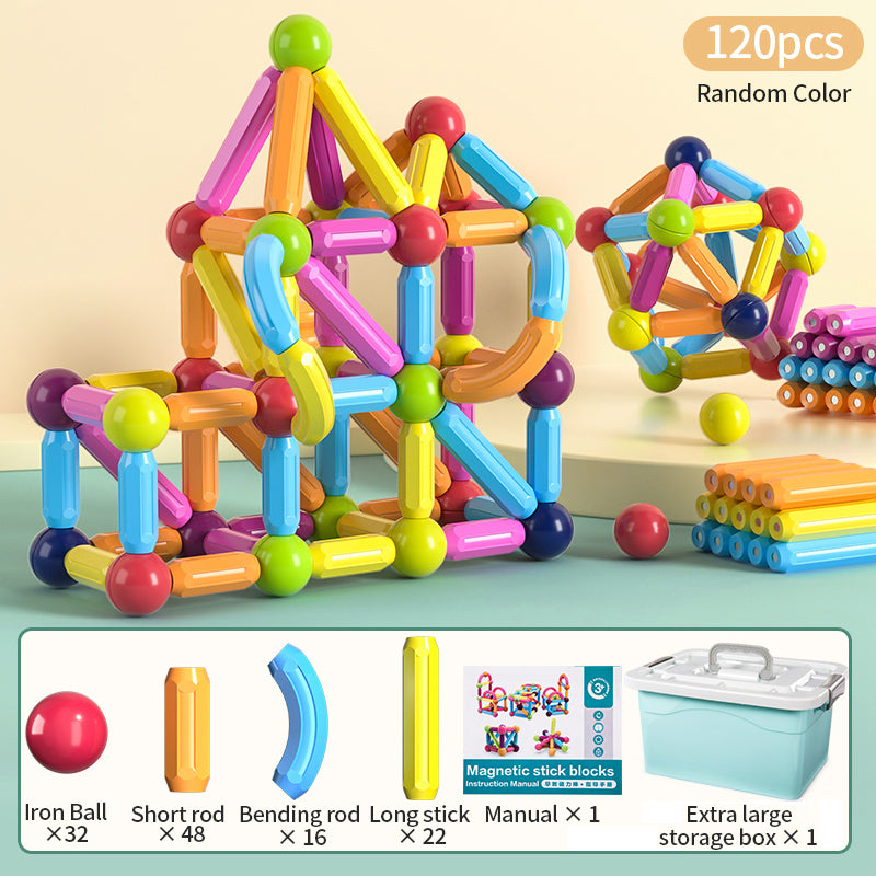 Magnetic Building Blocks Educational Toy Set | 14 to 149 Pieces | Kids STEM Construction Toy