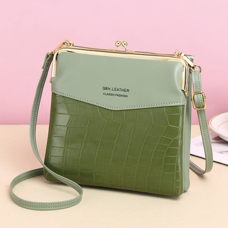 Women's Alligator Pattern Crossbody Bag – Retro PU Leather Shoulder Phone Bag