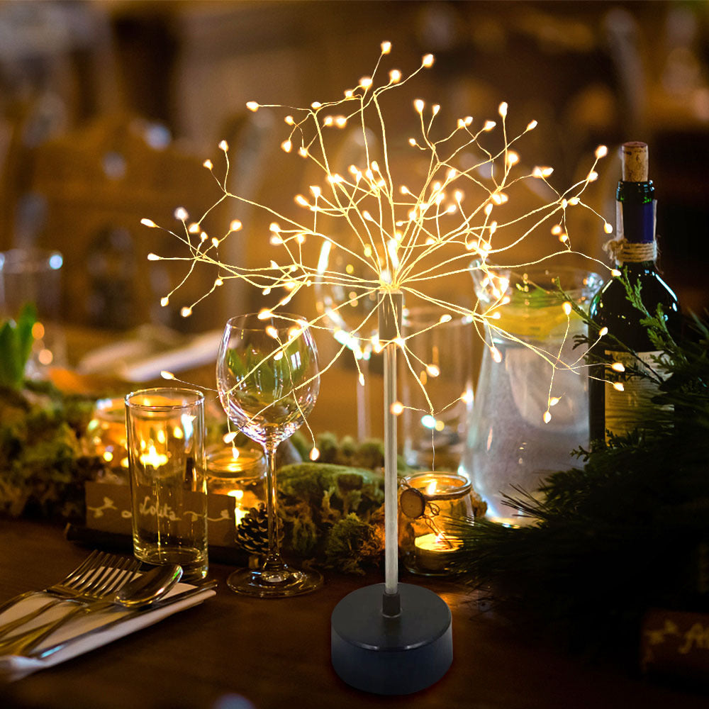 LED Decorative Tree Table Lamp – 120 LEDs, Remote Control & 8 Lighting Modes