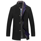 Men's Wool Blend Overcoat | 50% Wool, Double Collar, 3 Colours, S-4XL, Autumn