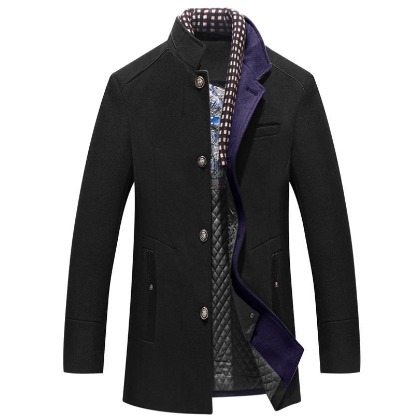 Men's Wool Blend Overcoat | 50% Wool, Double Collar, 3 Colours, S-4XL, Autumn