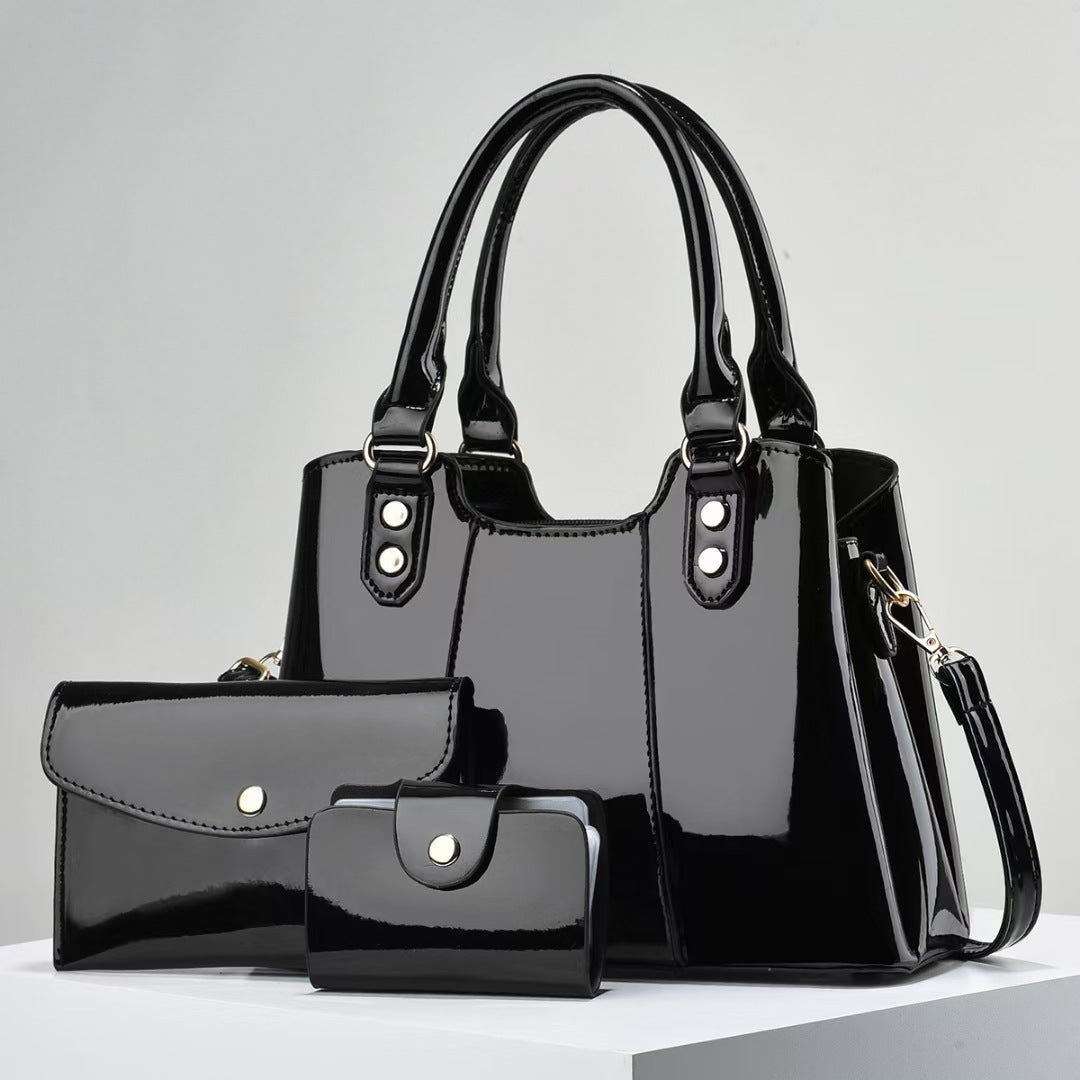 مجموعة من ثلاث قطع من حقائب الكتف كبيرة السعة للأم والطفل