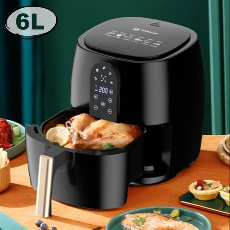 Touch Screen Air Fryer 4.5-6L | 1350W 3D Surround Heating | Teflon Non-Stick