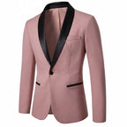 Men's Business Suit Jacket – Wedding & Groomsmen Blazer | Lotus Pink | S–2XL