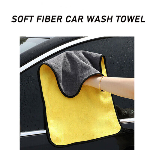 Car Microfiber Towels – 12pcs Super Absorbent Coral Fleece Detailing Cloths | Hooriva