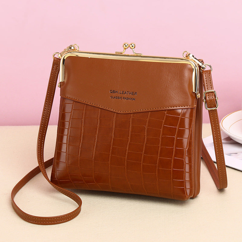 Women's Alligator Pattern Crossbody Bag – Retro PU Leather Shoulder Phone Bag