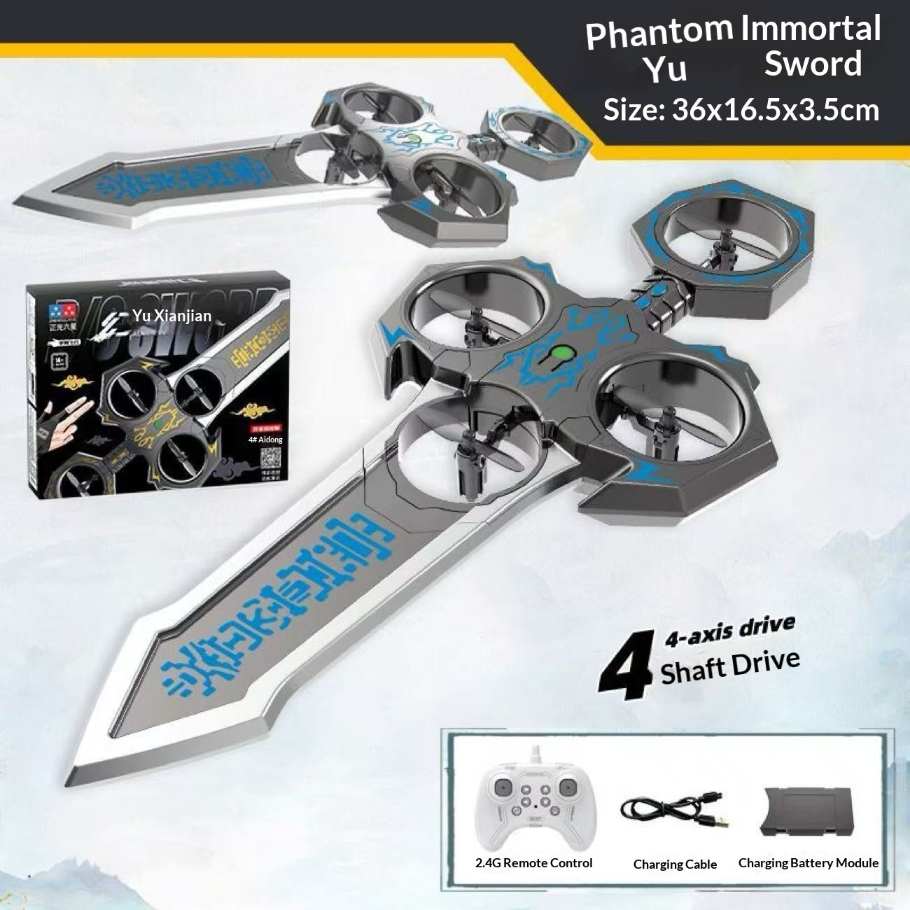 Feel-the-wind Flying Sword Remote-controlled Drone Toy