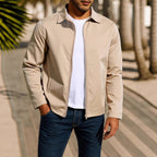 Men's Zipper Raglan Sleeve Cardigan Jacket – Polyester Blend | 4 Colours | S–XXXL | Hooriva