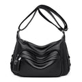 Women's Large Capacity Shoulder Bag – Soft PU Leather Crossbody Tote Handbag