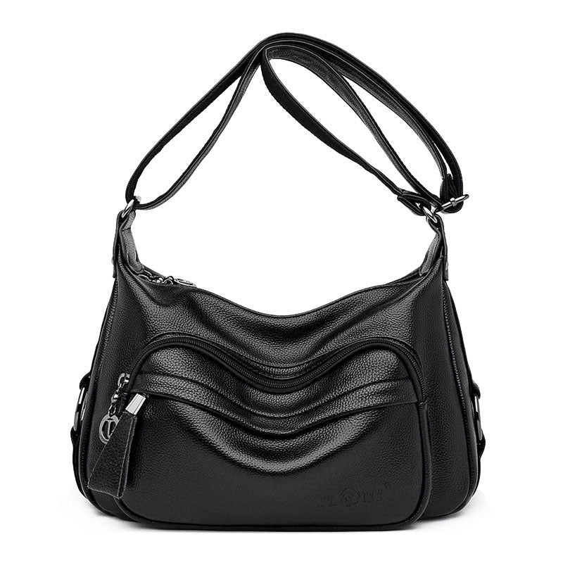 Women's Large Capacity Shoulder Bag – Soft PU Leather Crossbody Tote Handbag