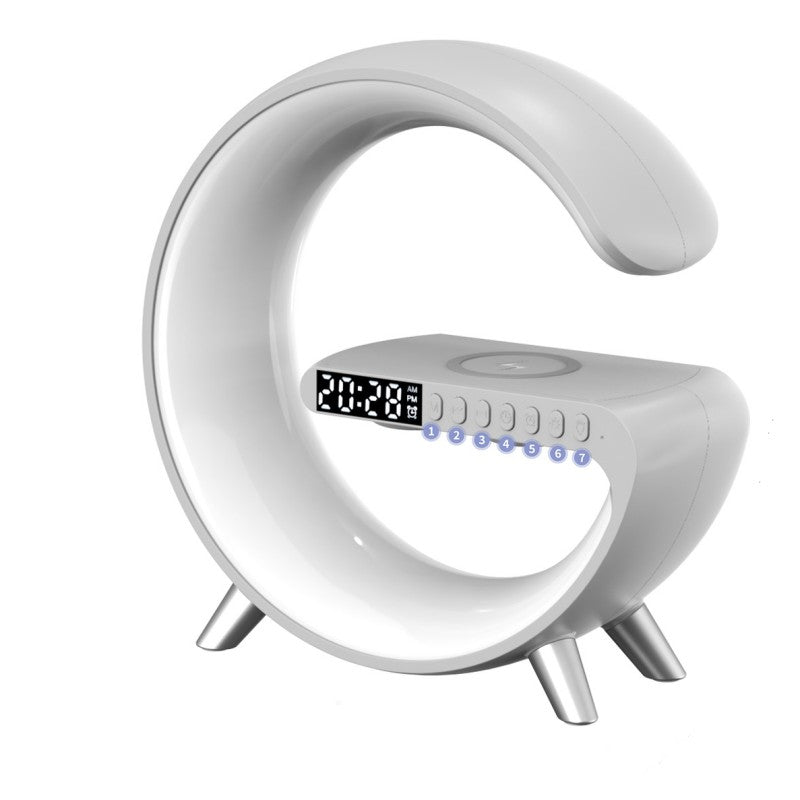 Smart LED Atmosphere Lamp – 15W Wireless Charger, Bluetooth Speaker & App Control Bedside Light