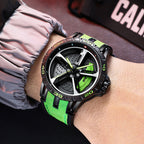 Men's 3D Hollow Skeleton Quartz Watch | 47mm Rotating Bezel, Luminous, 30m Waterproof