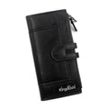 Women's PU Leather Multifunctional Wallet Purse – 9 Card Slots, Photo Window & Dual Zipper Coin Pockets