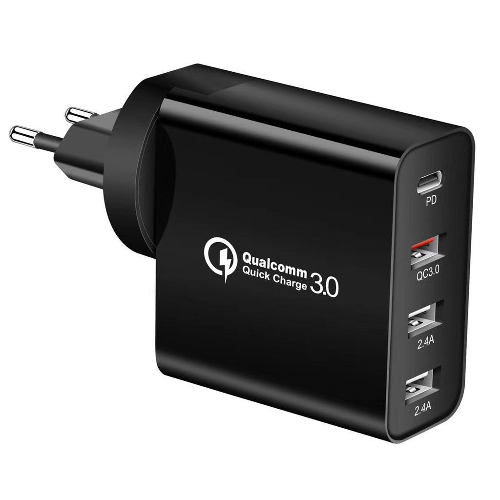 Fast Charge Phone Charger – 4-Port PD & QC USB Wall Charger