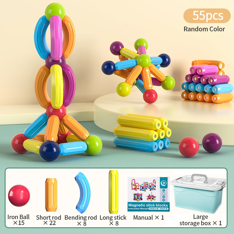 Magnetic Building Blocks Educational Toy Set | 14 to 149 Pieces | Kids STEM Construction Toy