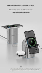 3-in-1 Qi2 Magnetic Wireless Charger – Fast Charge for iPhone, AirPods & Apple Watch | Hooriva