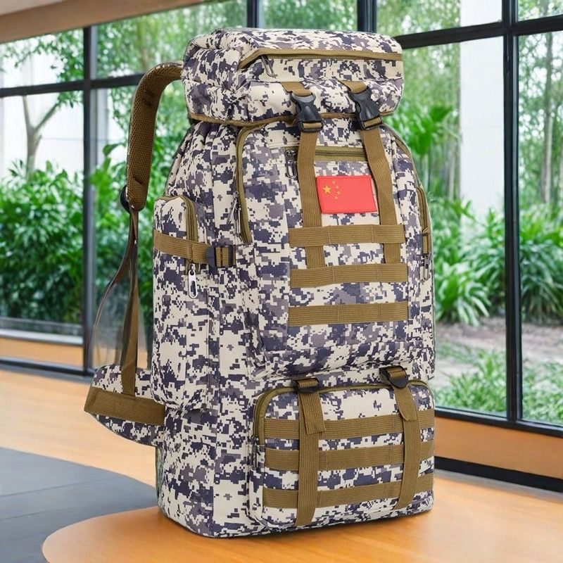 110L Tactical Camouflage Hiking & Camping Backpack – Air-Cushion Strap Outdoor Rucksack in 6 Camo Styles