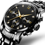 Men's Sports Quartz Watch – Stainless Steel Bracelet, 30m Waterproof, 11mm | Hooriva