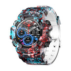 Outdoor Sport Smart Watch – IP68 Waterproof | Heart Rate Monitor & Camouflage Design