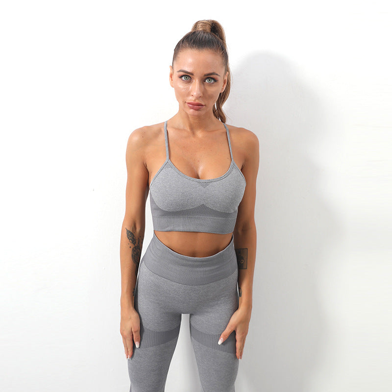 Women's Seamless Yoga Set – 2-Piece Sports Bra & Leggings for Fitness, Running & Yoga