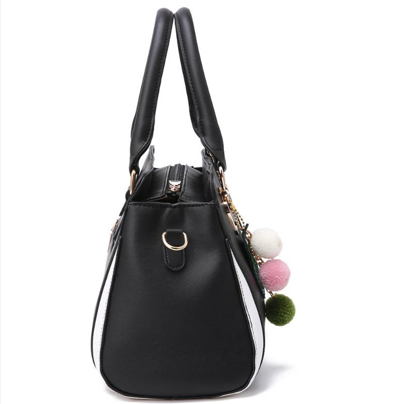 Women's Large PU Leather Shoulder Bag – Spacious Tote Handbag with Zipper