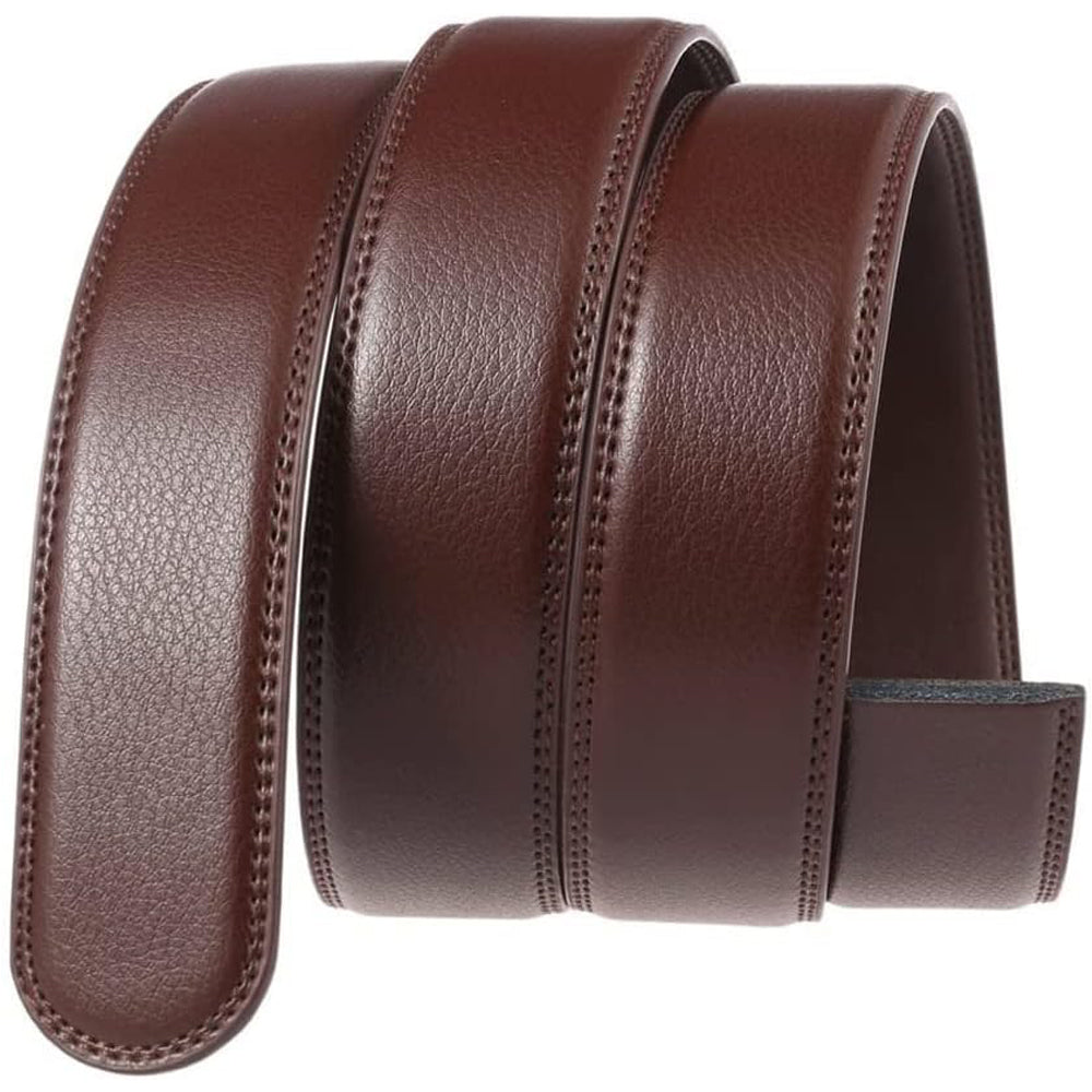 Men's Full Grain Leather Belt – Anti-Scratch Ratchet Buckle | Black & Brown | 110–130cm | Formal & Casual | Hooriva