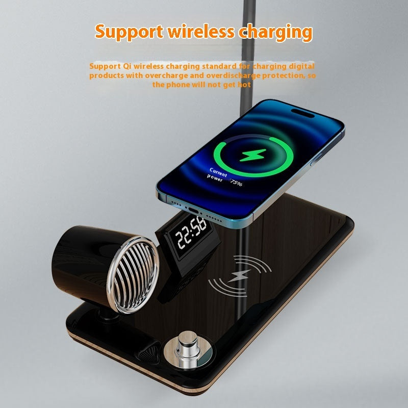 Smart Desk Lamp with Wireless Charging, Digital Clock & Alarm – Eye Protection | Hooriva