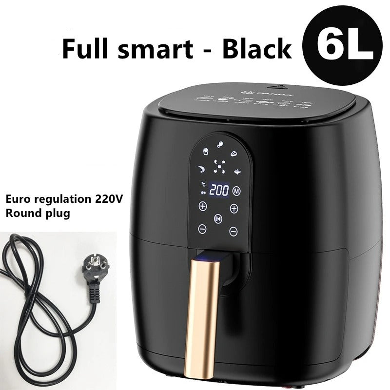 Touch Screen Air Fryer 4.5-6L | 1350W 3D Surround Heating | Teflon Non-Stick