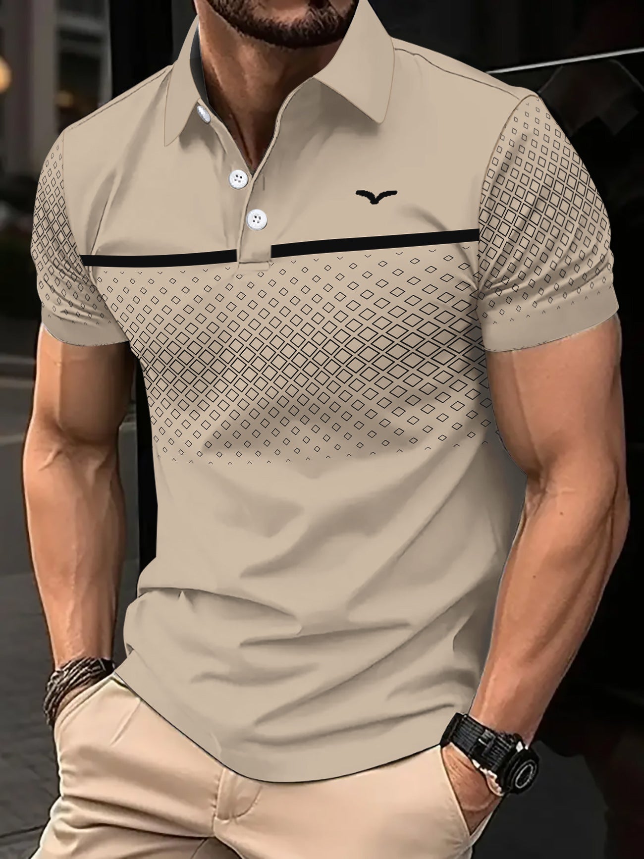Men's Slim-Fit Polo Shirt | Short Sleeve, 7 Colours, S-3XL, Polyester, Casual & Smart
