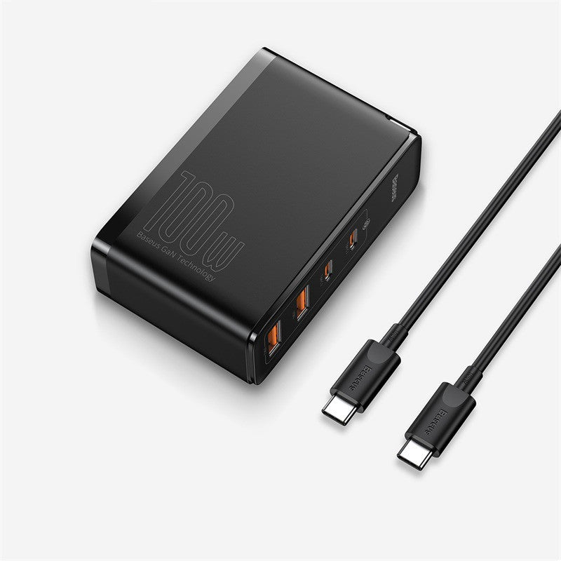 100W GaN 4-Port Fast Charger | Gallium Nitride USB Charging Adapter