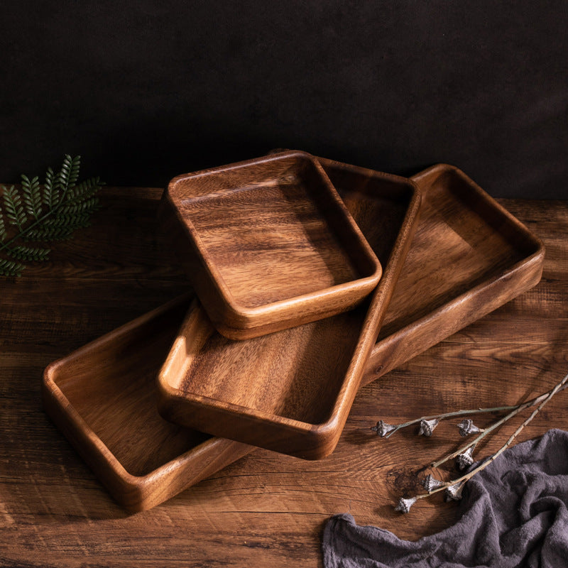 Walnut Wooden Serving Tray | Fruit & Storage Tray – Multiple Sizes